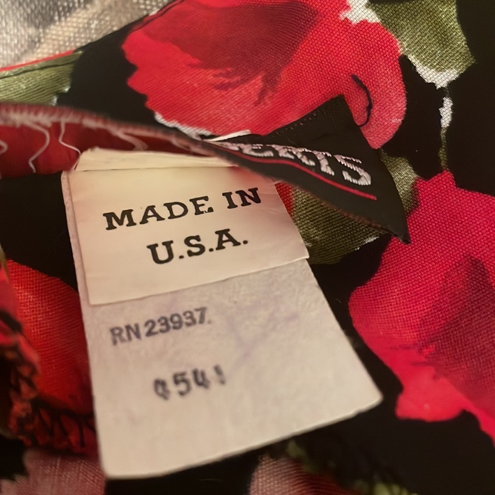 Vintage John Roberts 80’s Short Sleeve Floral Dress w/ shoulder pads Size 9/10 - Picture 9 of 11